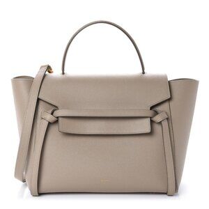 CELINE Grained Calfskin Mini Belt Bag Taupe (retail $3200)